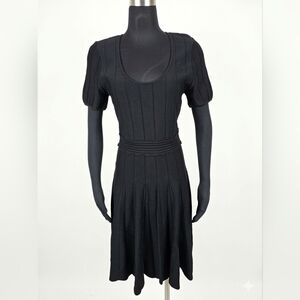 Shoshanna Black Knit Midi Dress